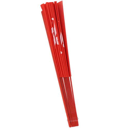 5Pcs Red Durable Foldable Fan Holiday Performance Hand Fan