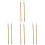 8Pièces Brosses Bambou Portables Multicolores 3