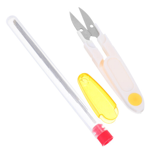 4Ensembles Aiguilles Avec Ciseaux Pour Perlage DIY 1