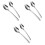 3Pcs Premium Alloy Spoon Fork Set Silver Kitchen Utensil for Parties 3