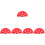 5Pcs Red Durable Foldable Fan Holiday Performance Hand Fan 5
