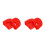 4Pcs Red Ladder Tie Rod Cover ABS Replacement Folding Ladder Hinge Cap 4