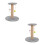2Pcs Creative Grey Sisal Cat Scratching Pole Adorable Indoor Climber 6