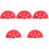 5Pcs Red Durable Foldable Fan Holiday Performance Hand Fan 3