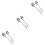 3Pcs Premium Alloy Spoon Fork Set Silver Kitchen Utensil for Parties 4