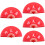 5Pcs Red Durable Foldable Fan Holiday Performance Hand Fan 10