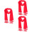 3Pcs Child Neck Warmer Red Solid Color Imitation Cashmere Scarf 7