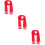 3Pcs Child Neck Warmer Red Solid Color Imitation Cashmere Scarf 10