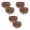 6Pcs Pet Feeding Bowls Coconut Shell Large Capacity Dark Brown Set 3