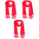 3Pcs Child Neck Warmer Red Solid Color Imitation Cashmere Scarf 4