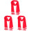 3Pcs Child Neck Warmer Red Solid Color Imitation Cashmere Scarf 3