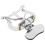 2Sets Durable Silver Metal Lyre Clamp for Trombone Flute and Saxophone 2