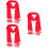 3Pcs Child Neck Warmer Red Solid Color Imitation Cashmere Scarf 8