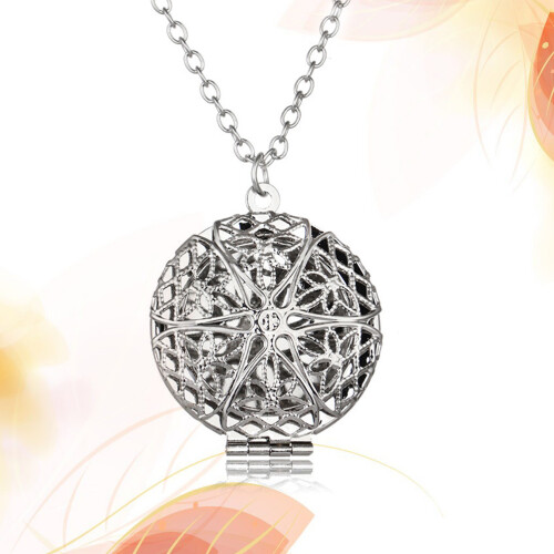 Aromatherapy Necklace Diffuser Locket Copper Assorted Colors Women 2