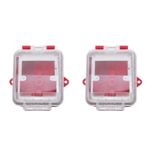 2Pcs Waterproof Emergency Fire Switch Guard Universal Fit Switch Cover 2
