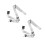 2Pcs Dark Grey Adjustable Luggage Straps with Password Lock for Travel 3