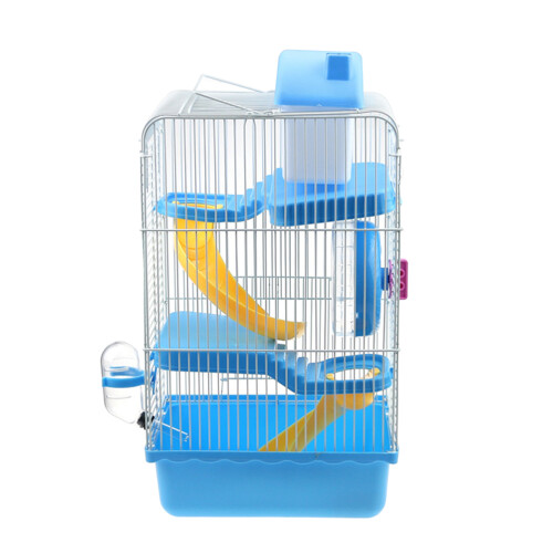 2Pcs Plastic Villa Cage Sky Blue with Leakproof Water Jug for Hamsters 1