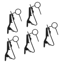 20Pcs Mic Holder Clips Black Iron Microphone Clips for Collar Support