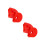 4Pcs Red Ladder Tie Rod Cover ABS Replacement Folding Ladder Hinge Cap 7