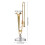 3Pcs Copper Miniature Trombone Decor with Display Stand Assorted Color 10