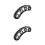 2Pcs Practical Finger Expander for Guitar Bass Black ABS Silicone 9