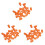 72Pcs Orange Finger Daubers Rubber Painting Tools for Kids Projects 2