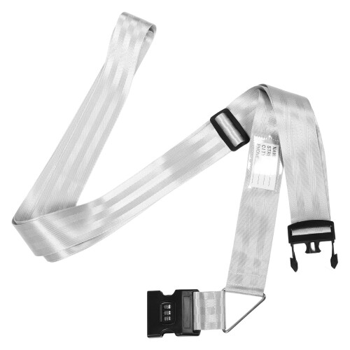 2Pcs Dark Grey Adjustable Luggage Straps with Password Lock for Travel 1