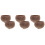 6Pcs Pet Feeding Bowls Coconut Shell Large Capacity Dark Brown Set 6