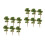 12Pcs Realistic Red Plastic Trees for Diorama Use 6