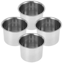 8Pièces Boîtes À Épices Empilables En Acier Inoxydable Argenté