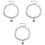 3Pcs Silver Adjustable Pet Collar with Bell for Cats and Dogs 5