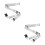 2Pcs Dark Grey Adjustable Luggage Straps with Password Lock for Travel 6