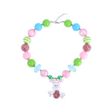 Multi Color Pendant Necklace with Rabbit Bead for Girls Kids