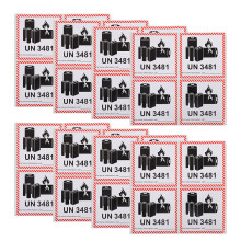 600St Herbruikbare Batterij Waarschuwing Stickers Verzendlabels