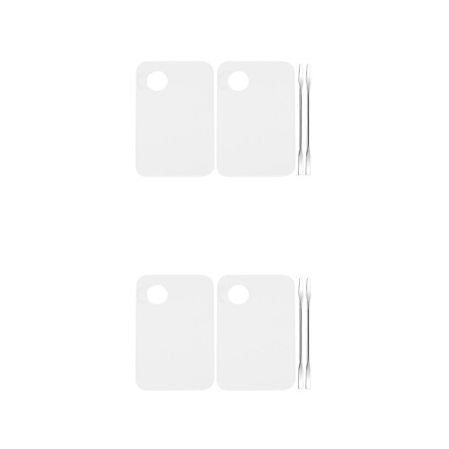 4Sets Make-Up Paletten En Spatels Voor Kleur Menging Thuis 1