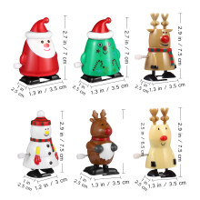 3St Kerstfeest Speelgoed Klokwerk, Lopende Figuren in Diverse Kleuren