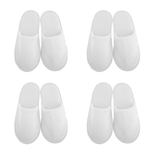 4St Kinder Slippers Disposable Antislip Wit Met Print 2