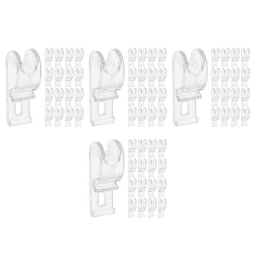 80Pcs Pom Window Blind Clips for Roller Shades Clear Hooks 2