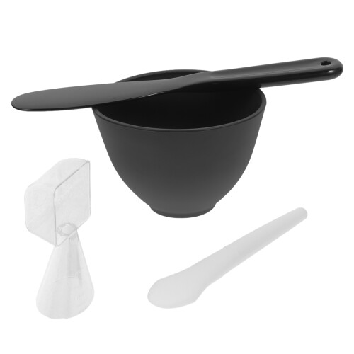 3Sets Zwarte Masker Mengkommen Van Siliconen Met DIY Applicator Tools 2