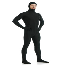 2St Full Body Tight Suit Black Cosplay Met Open Gezicht