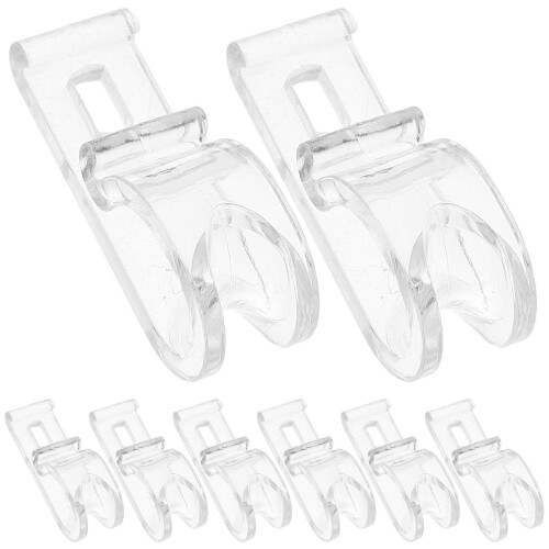 80Pcs Pom Window Blind Clips for Roller Shades Clear Hooks 1