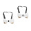2St Witte Polyester Strik Met Metaal Detail Ceremonies 7