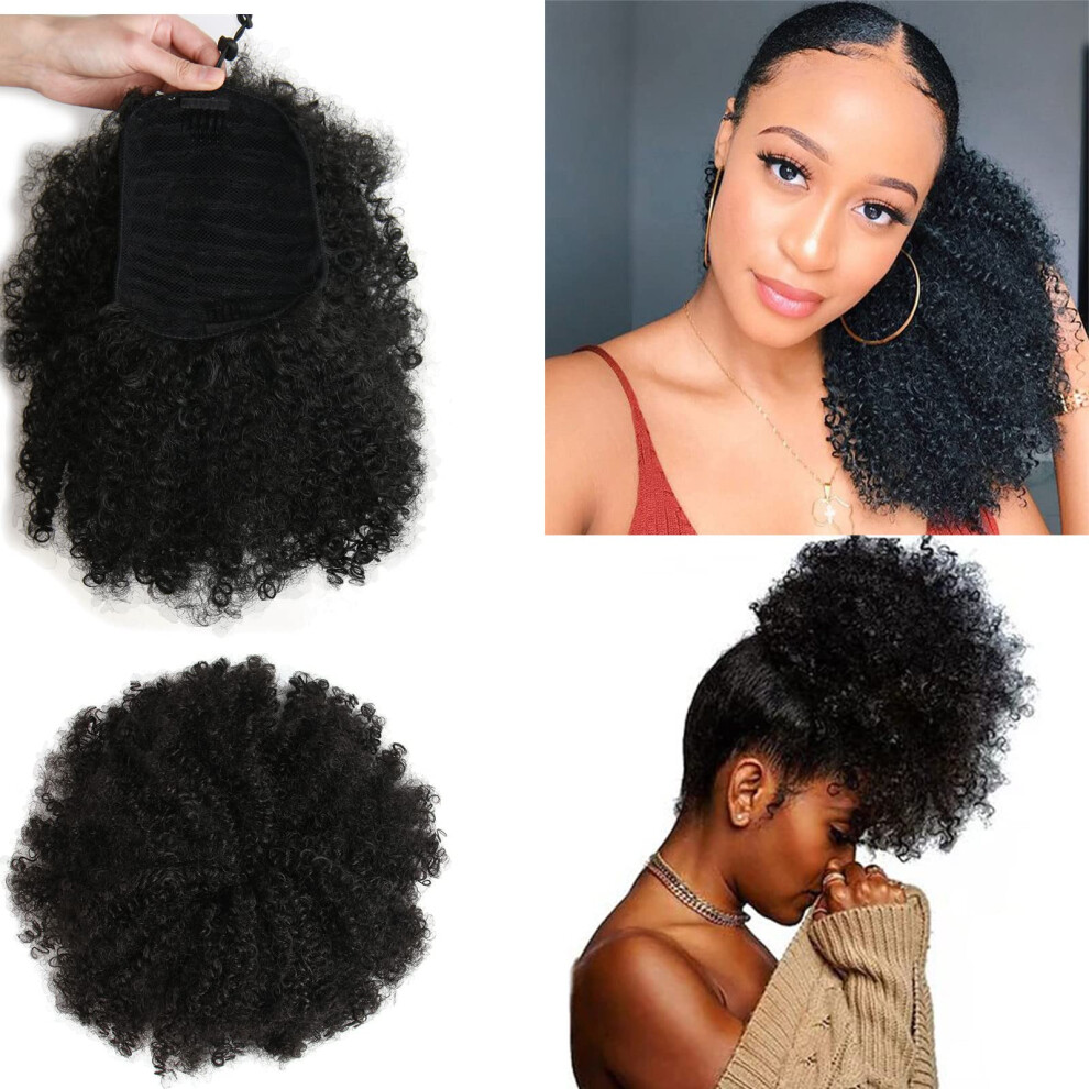Starsplus Afro Puff Kinky Curly Drawstring Ponytail Extension For Women Afro Drawstring Ponytail Kinky Curly Ponytail Drawstring Afro Puffs Synthetic Curly Pony