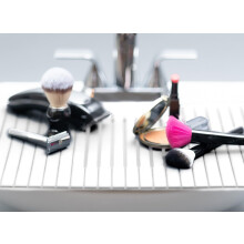 Top-it Sink Mat for More Counter Space. Rollable Sink Cover. Sink Topper. Makeup Organizer Mat. Must Have Bathroom Accessory. (White)