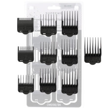 Supreme Trimmer Magnetische Gids Kammen voor Clippers | CMG100 Haarclip Guards, 10 Snijlengtes | Zwart