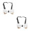 2St Witte Polyester Strik Met Metaal Detail Ceremonies 8