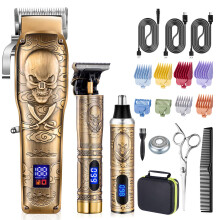 Roziapro Tondeuses Professionnelles pour Hommes, Kit de Tondeuse Sans Fil avec Tondeuse de Nez Rechargeable