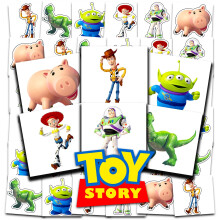 Disney Toy Story Tattoos Party Favors Bundle ~ 72 Einzelne 2" x 2" Toy Story Temporäre Tattoos