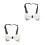 2St Witte Polyester Strik Met Metaal Detail Ceremonies 5