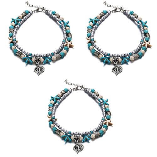 3Pièces Bracelet Mode Multi-Couches Ajustable 2